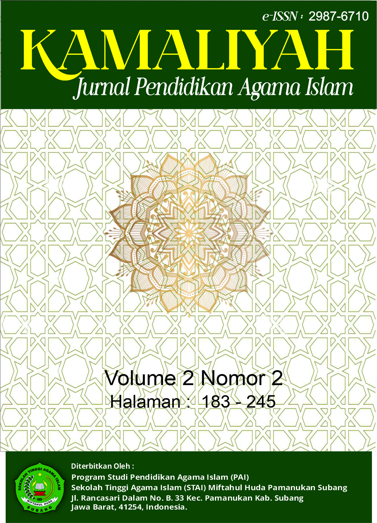 KAMALIYAH : Jurnal Pendidikan Agama Islam